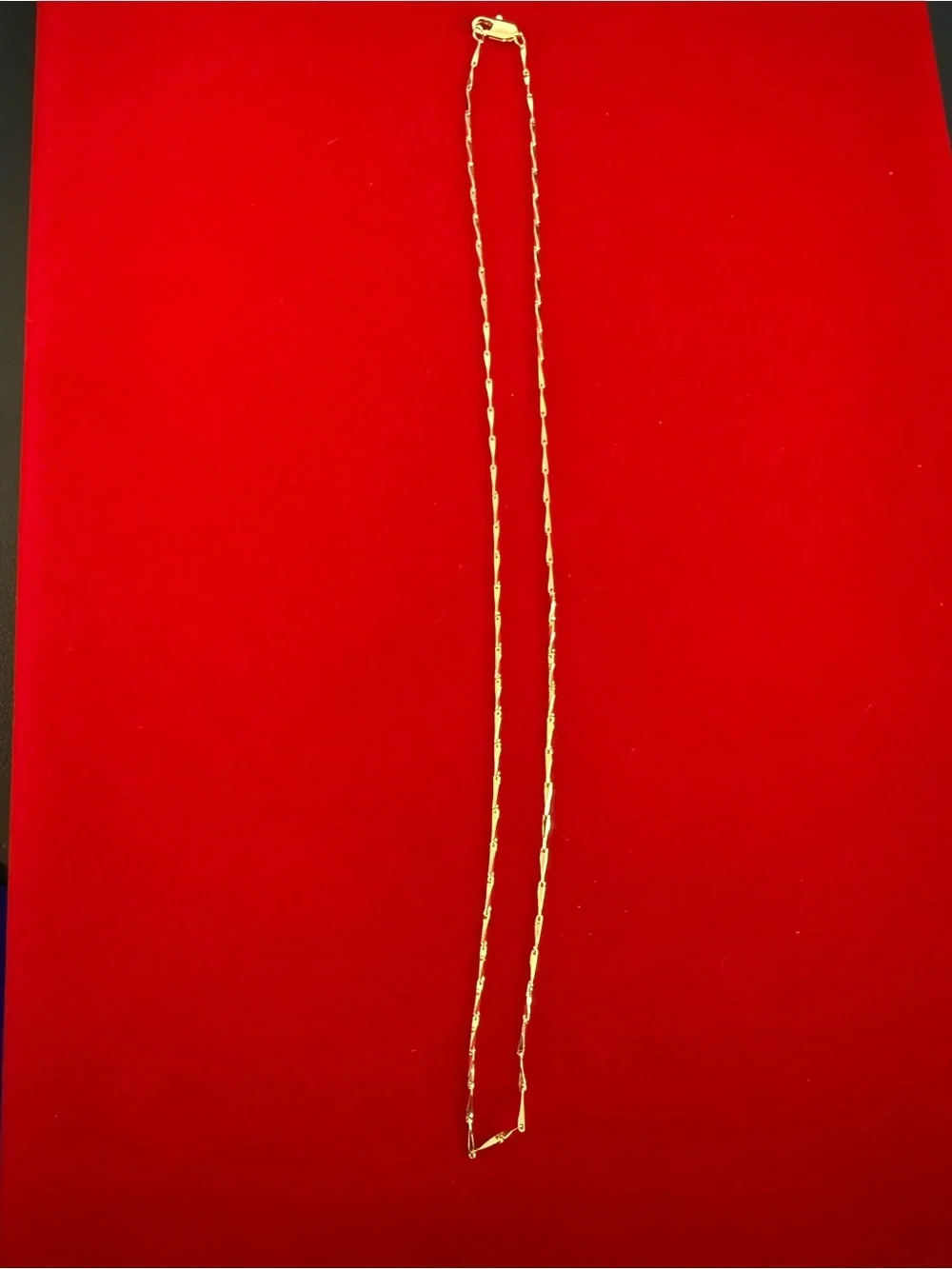 18” 18K Gold Dipped, Geometric Link Necklace